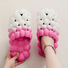 Women's Ombre Bubble Slides Slippers Non Slip Outdoor Sports Slides