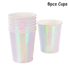 Iridescent Halloween Disposable Party Utensils Plates Cups And Napkins