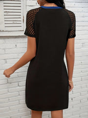 Short Sleeve Lace Dress For Women