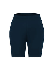 Casual Shorts Women's Plus Solid Elastic Waist High Stretch