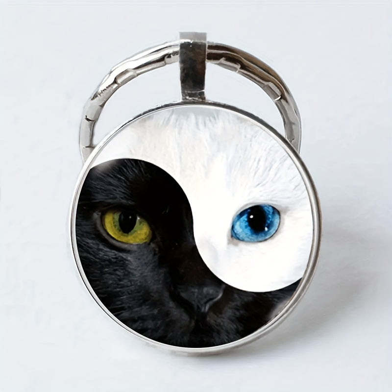 Cat Eye Keychain Necklace Vintage Bag Keychain Charm Accessories