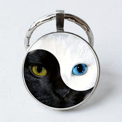 Cat Eye Keychain Necklace Vintage Bag Keychain Charm Accessories