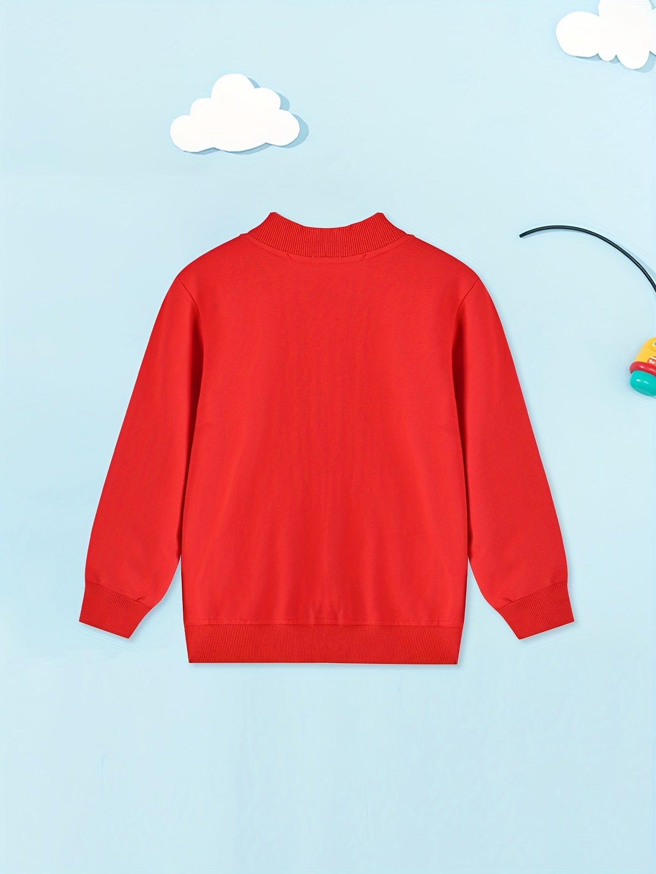 Boys Letter Print Jacket Zip Up Kids Clothing