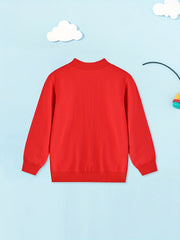 Boys Letter Print Jacket Zip Up Kids Clothing