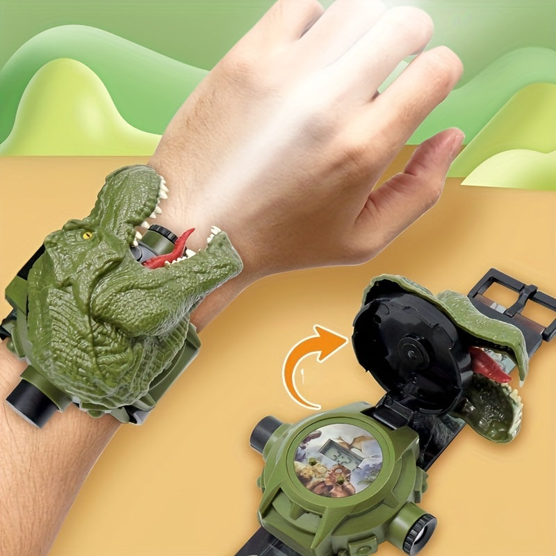 Dinosaur 3D Projector Watch Toy - 24 Patterns Creative Digital Wrist Watch
