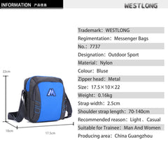 Hot Women Men Leisure Shoulder Bag Nylon Waterproof Travel Zipper