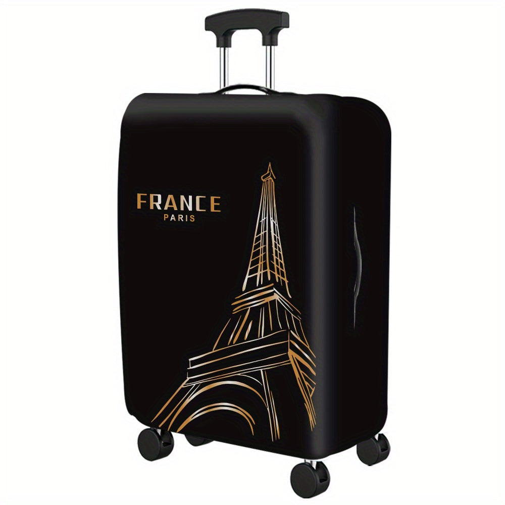 Eiffel Tower Print Luggage Cover Lightweight Travel Dustproof Cover