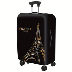 Eiffel Tower Print Luggage Cover Lightweight Travel Dustproof Cover