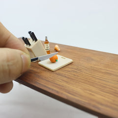 7pcs Dollhouse Kitchen Accessories Set, Cutting Board & More, Mixed Colors