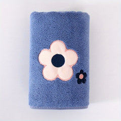 Flower Pattern Hand Towel Coral Fleece Soft Absorbent Towel