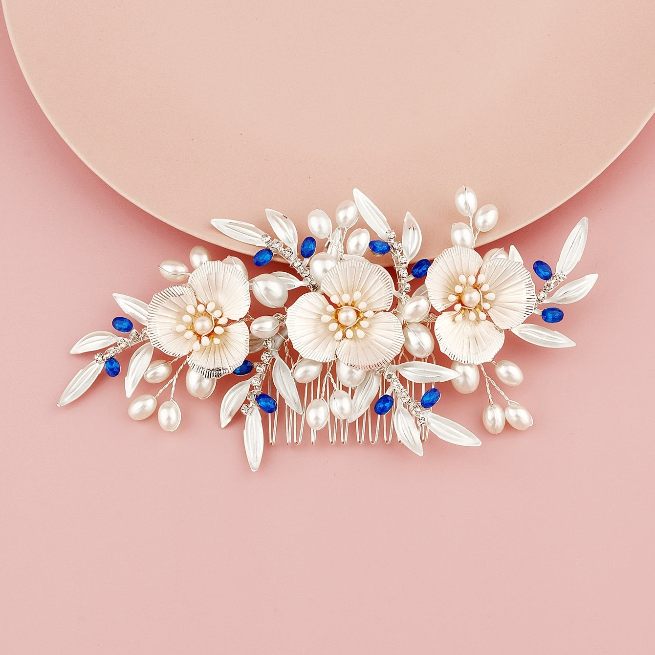 Vintage Flower Pearl Hair Comb Bridal Hair Accessories