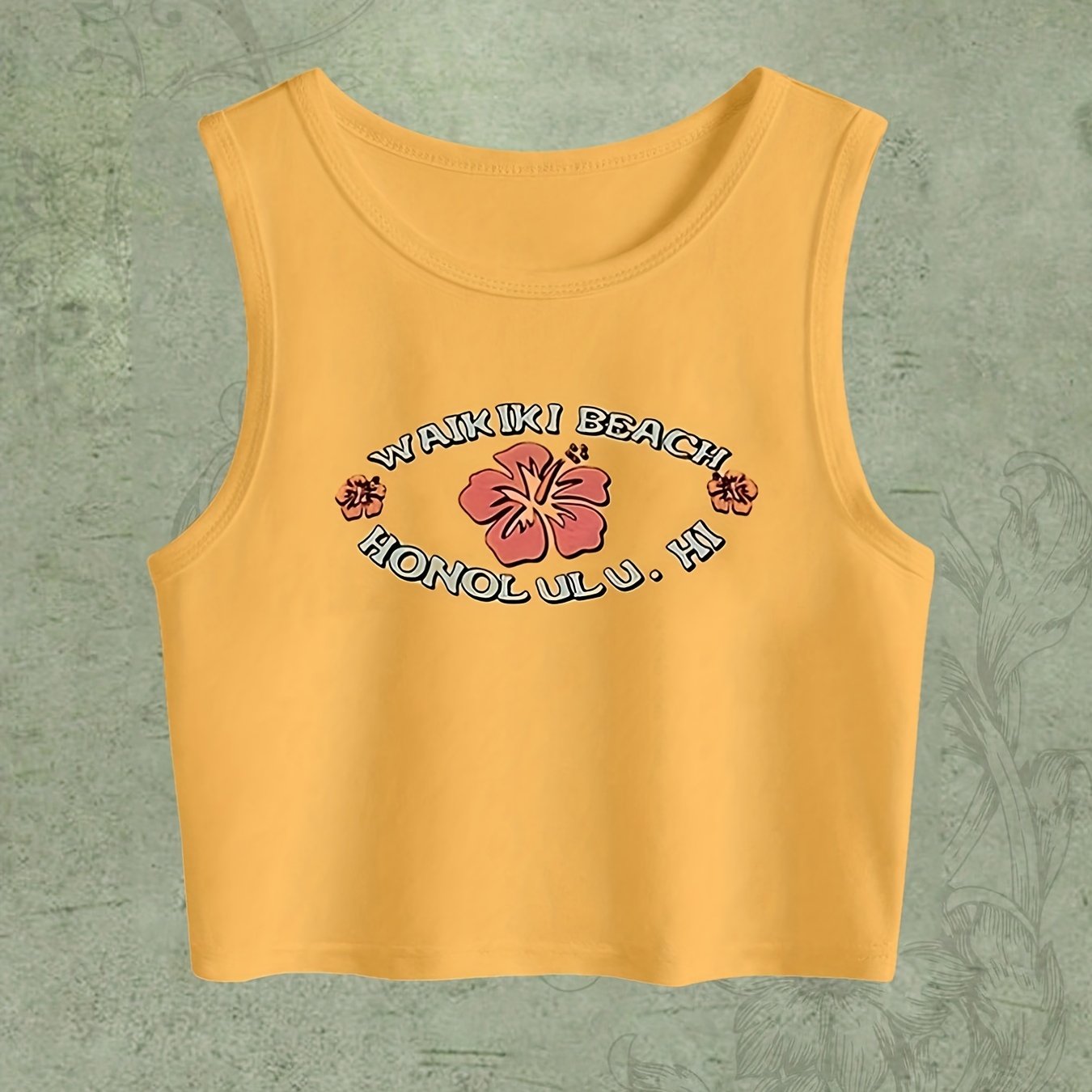 Letter Print Sleeveless Tank Top for Women