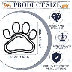 5Pcs Paw Paper Clips Mini Shape Paper Clips Fun Animal Bookmark Office Supplies