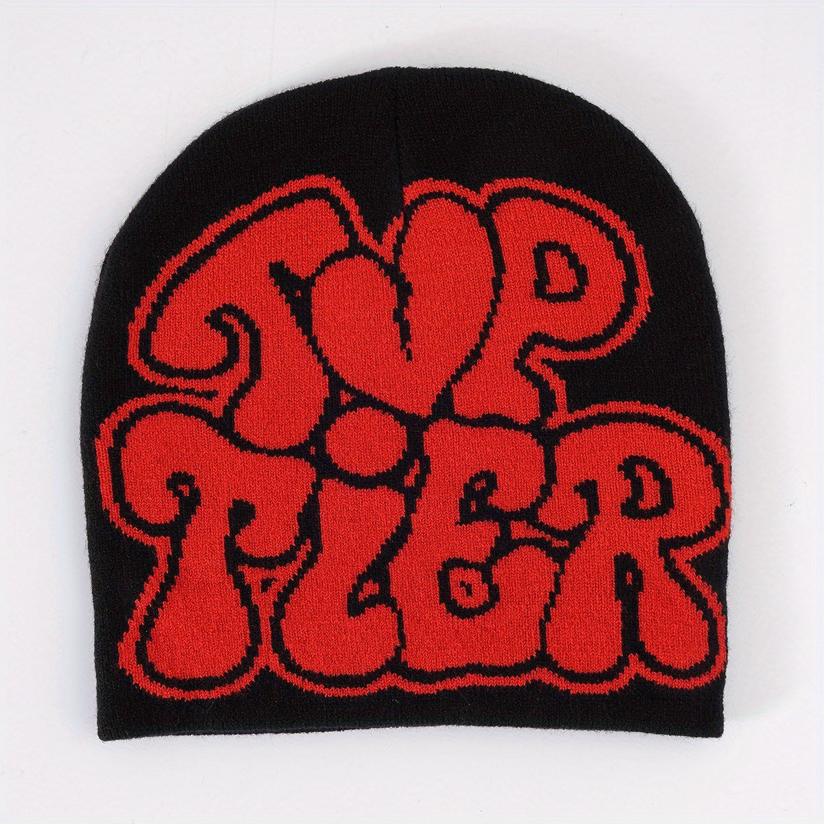 Unisex Letter Jacquard Beanie Hip Hop Y2K Elastic Knit Hat