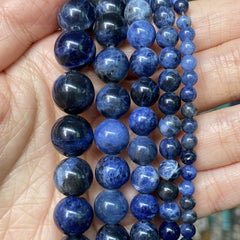 Sodalite Round Stone Beads 15 4 12mm