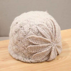 Women's Floral Skull Knitted Beanie Hat