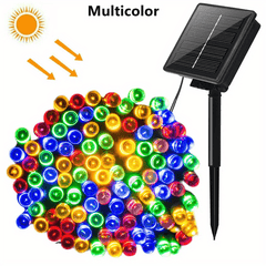 39ft Solar Fairy Lights 100 Lights Outdoor Waterproof Christmas Decor