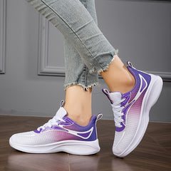 Women's Gradient Running Shoes Non Slip Sneakers Breathable