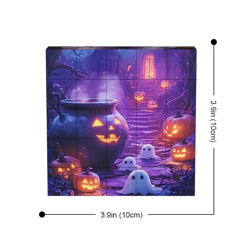 Magical Puzzle Toy 25pcs Halloween Patterns DIY Educational Toy for Kids