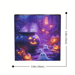 Magical Puzzle Toy 25pcs Halloween Patterns DIY Educational Toy for Kids
