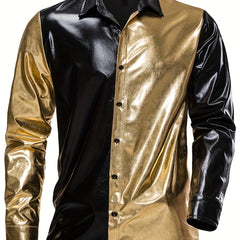 Men's Contrast Casual Shirt Long Sleeve Regular Fit