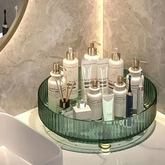 Rotating Seasoning Rack Bathroom Storage Light Fruit Plate Cosmetic Makeup