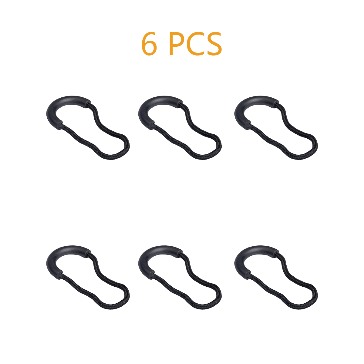 6pcs Heavy Duty U Shape Nylon Zipper Pulls Zipper Tags Zipper Extension