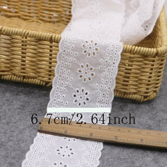 Cotton Cloth Double sided Embroidery Flowers Lace DIY Sewing Crafts
