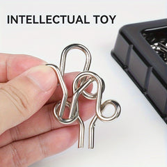 Set Of 24 Golden Puzzle Rings Nine ring Set Educational And Puzzle solving Toy