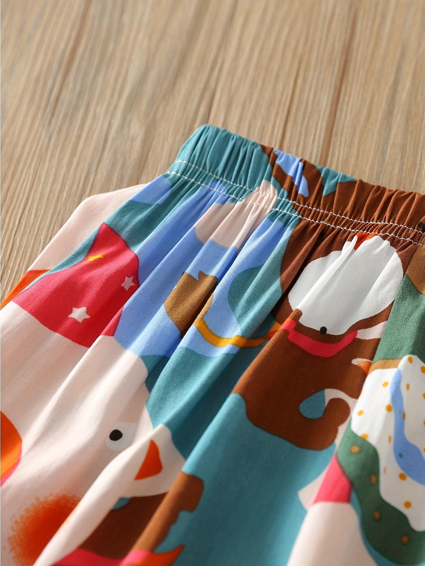 Boys Cartoon Animals Cropped Pants for Spring and Autumn