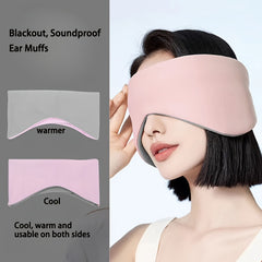 Double Sided Blackout Sleep Eye Mask with Adjustable Strap