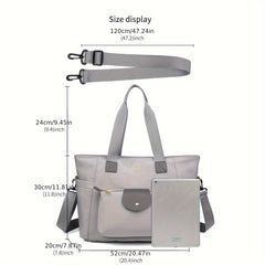 LEQUEEN Spacious Diaper Bag Multifunctional Mommy Tote Durable Oxford Fabric