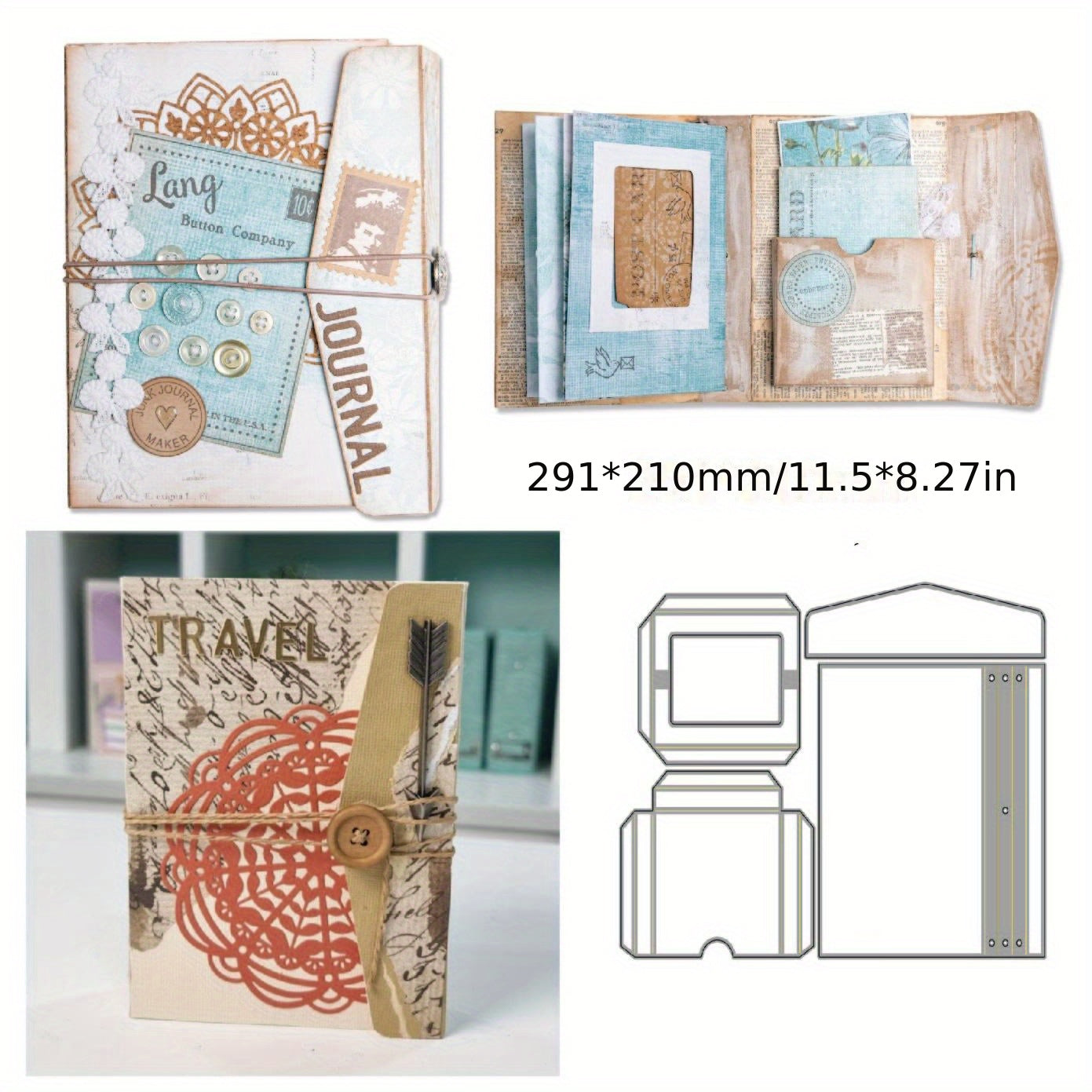 Metal Cutting Dies Notebook Pocket Clipbook Decoration DIY Stamping