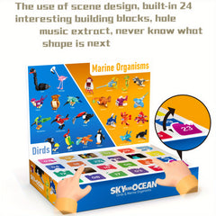 24pcs Animal Building Set Educational DIY Toy Dinosaur Figures ABS Material