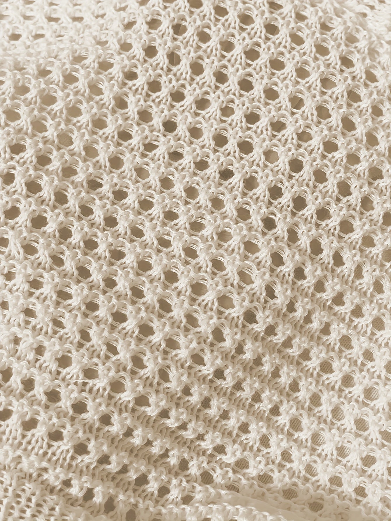 Flare Sleeve Eyelet Cardigan Beach Wear Crochet Cardigan
