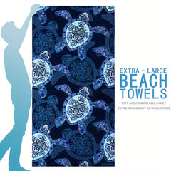 Oversized Printed Beach Towel Quick Drying Lightweight Mat For Vacation Travel