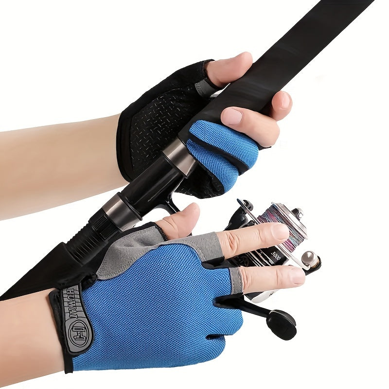 Unisex Fishing Gloves Breathable Anti Slip Wear Resistant
