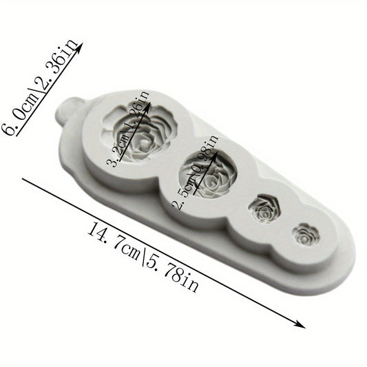 3D Silicone Rose Chocolate Mold for Cake Decorating Fondant Biscuit Candy Mold