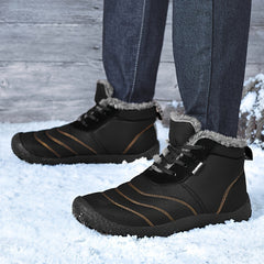 Men's Winter Snow Boots - Windproof Thermal Hiking Shoes