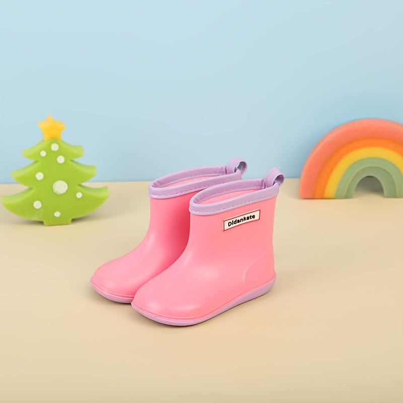 Girl's High Top Rain Boots Non Slip Waterproof Shoes