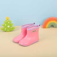 Girl's High Top Rain Boots Non Slip Waterproof Shoes