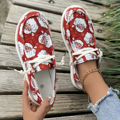 Women's Santa Claus Skateboard Shoes