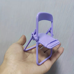 Mini Phone Stand Cute Cartoon Folding Chair Shape Table Phone Bracket