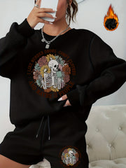 Halloween Sweatshirt & Shorts 2 Pc Set