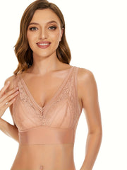 Lace Wireless Push Up Bra Comfortable Breathable Women's Lingerie