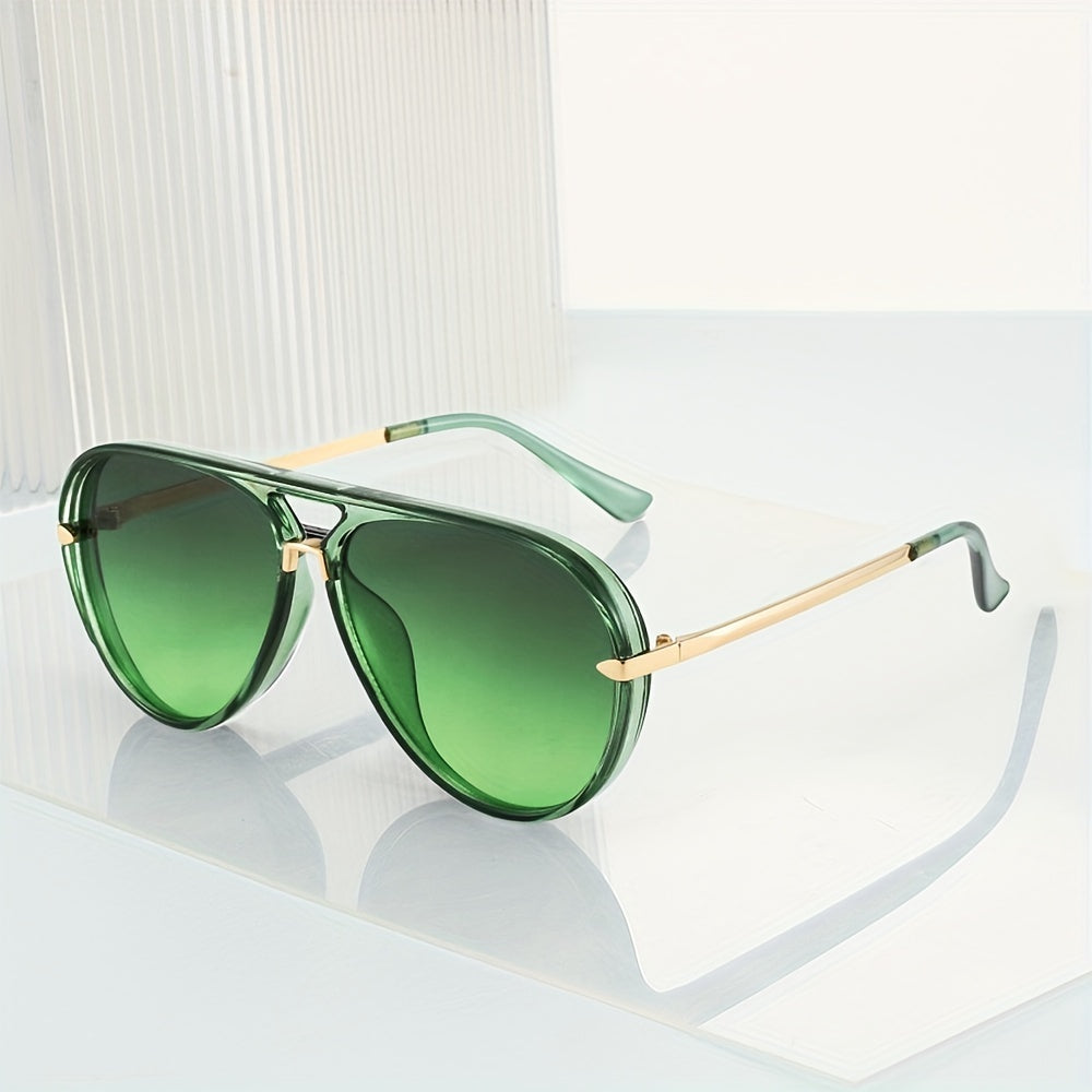 Casual Aviator Sunglasses Gradient Jelly Frame UV400
