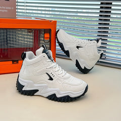 Women's Chunky Sport Shoes Breathable Lace Up Sneakers