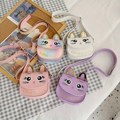 Girls Cat Mini Satchel with Ears Crossbody Bag