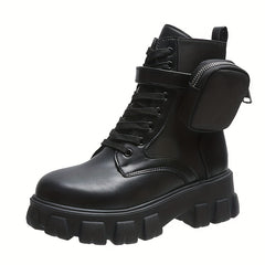 Women's Lace-Up Ankle Combat Boots Outdoor Non-Slip Short Boots