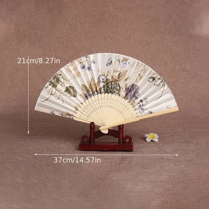 Chinese Style Fan Folding Women's Ancient Style Classic Dance Student Foldin...
